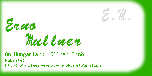 erno mullner business card